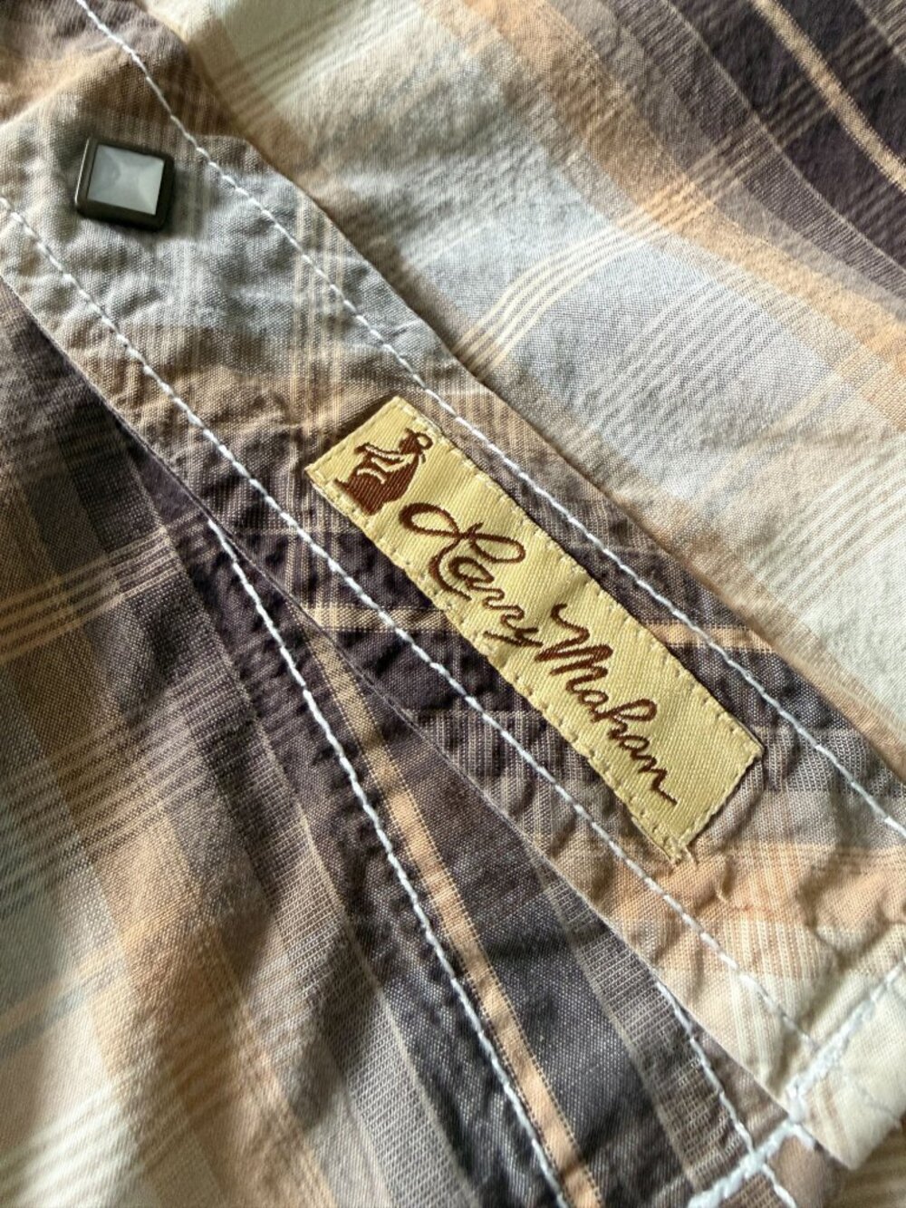 Larry Mahan Mens Cowboy Collection Plaid Western Pearl Snap All Cotton Shirt XXL - Picture 13 of 13